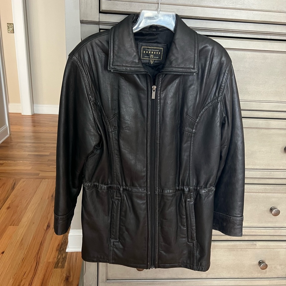 Express Women’s Black Leather Jacket